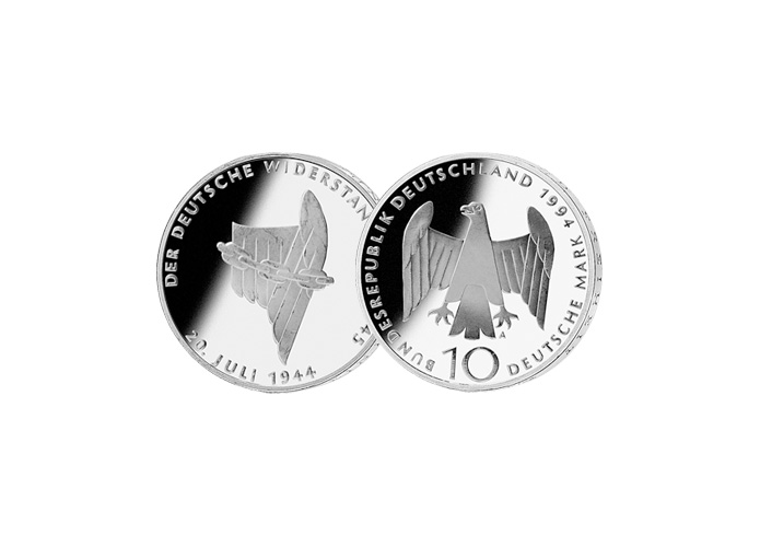 10 DM Mnze: "50, Jahrstag des 20. Juli 1944", 1994 (Stempelglanz)