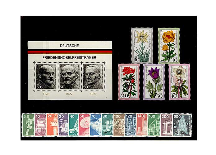 Bund, Briefmarken-Jahrgang 1975