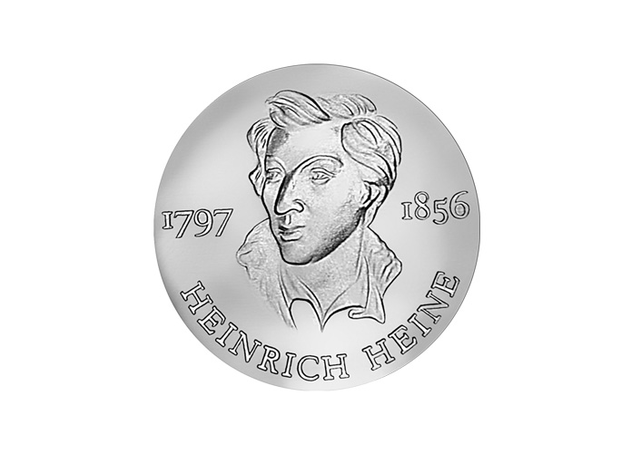 DDR Mnze: 10 Mark "175. Geburtstag Heinrich Heine", 1972 (Vorzglich/Stempelglanz)