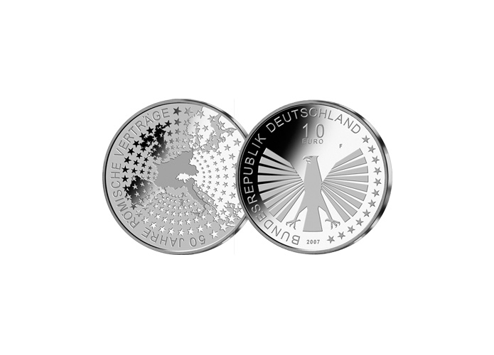 10 Euro 50 Jahre Rmische Vertrge; 2007  (Spiegelglanz)