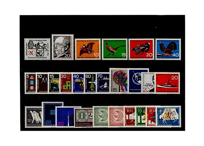 Bund, Briefmarken-Jahrgang 1965