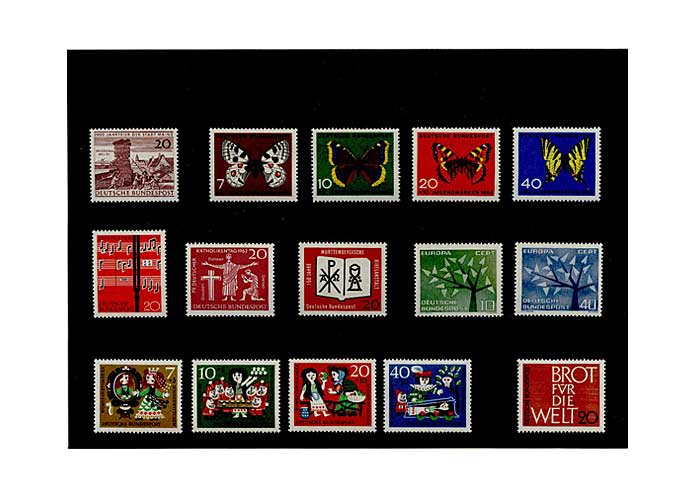 Bund, Briefmarken-Jahrgang 1962