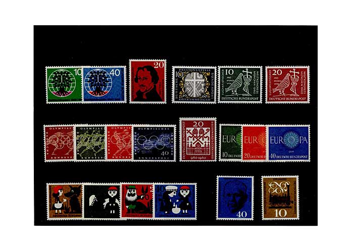 Bund, Briefmarken-Jahrgang 1960
