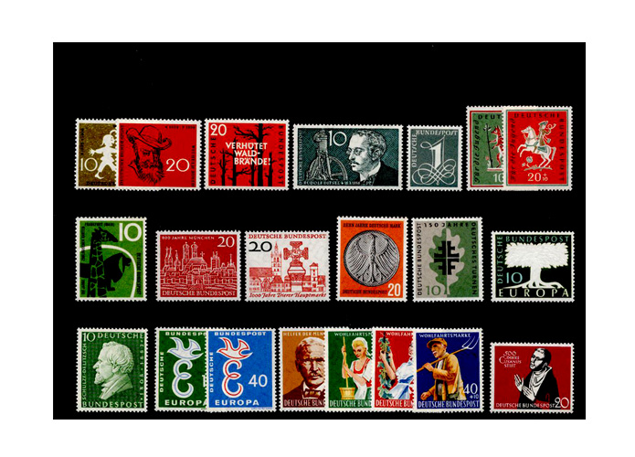 Bund, Briefmarken-Jahrgang 1958