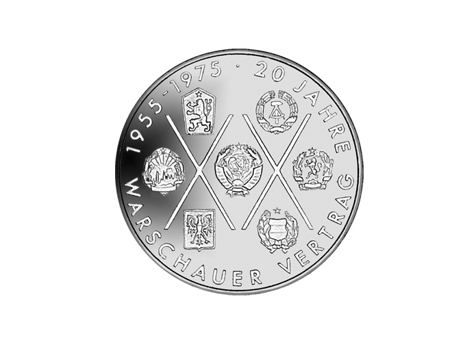DDR Mnze: 10 Mark  "20 Jahre Warschauer Vertrag", 1975(Vorzglich/Stempelglanz)