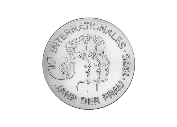 DDR Mnze: 5 Mark "Internationales Jahr der Frau", 1975 (Vorzglich/Stempelglanz)
