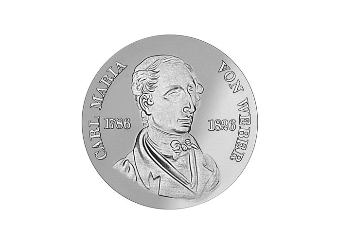 DDR Mnze: 10 Mark "150. Todestag Carl Maria von Weber", 1976 (Vorzglich/Stempelglanz)