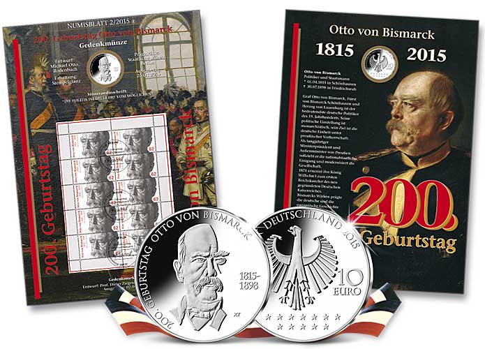 Numisblatt: "Otto von Bismarck"