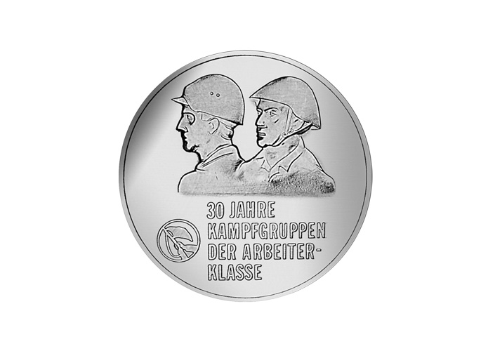 DDR Mnze: 10 Mark "30 jhriges Bestehen der Betriebskampfgr.", 1983 (Vorzglich/Stempelglanz)