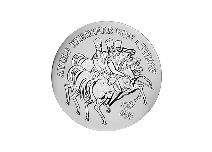 DDR Mnze:5 Mark "150. Todestag Adolf Freiherr von Ltzow", 1984 (Vorzglich/Stempelglanz)