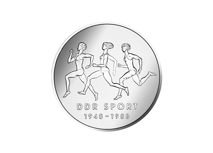 DDR Mnze: 10 Mark 40j. Bestehen des Turn- und Sportbund. d. DDR 1988 (Vorzglich/Stempelglanz)