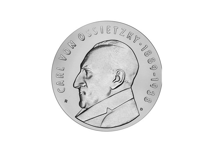 DDR Mnze: 5 Mark "100. Geburtstag von Carl von Ossietzky", 1989 (Vorzglich/Stempelglanz)