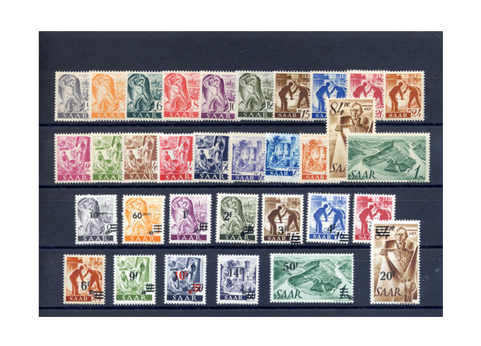 Saarland, Briefmarken-Jahrgang 1947