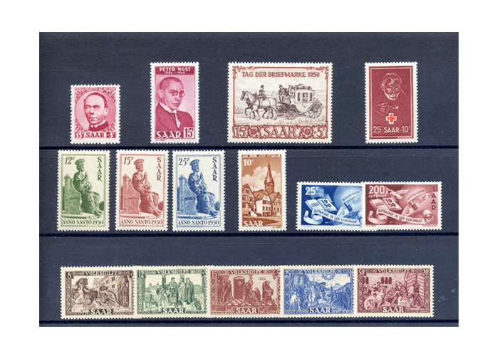 Saarland, Briefmarken-Jahrgang 1950
