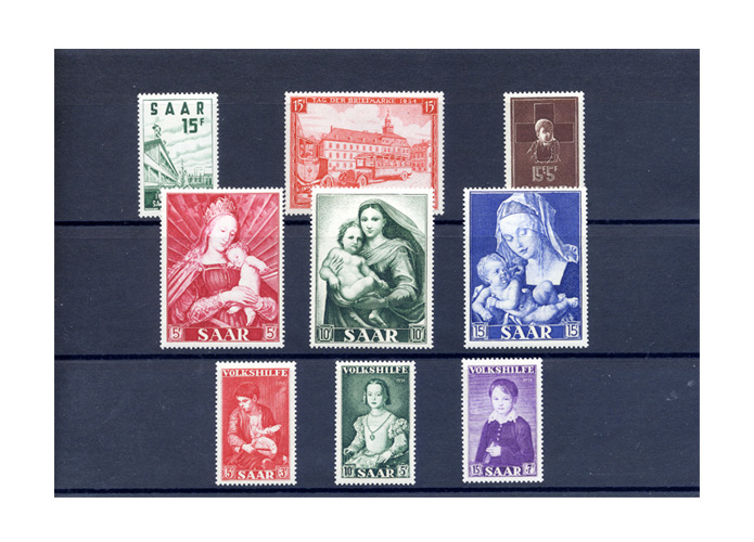 Saarland, Briefmarken-Jahrgang 1954