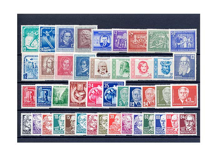 DDR, Briefmarken-Jahrgang 1952