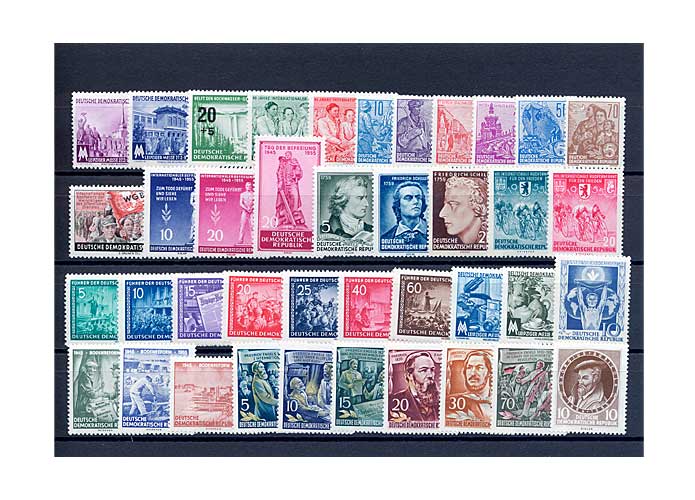 DDR, Briefmarken-Jahrgang 1955
