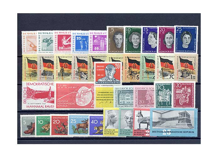DDR, Briefmarken-Jahrgang 1959
