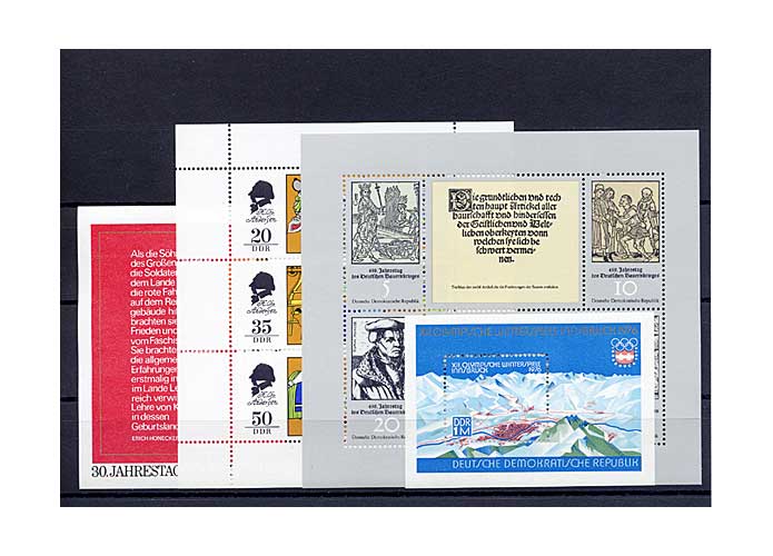 DDR, Briefmarken-Jahrgang 1975