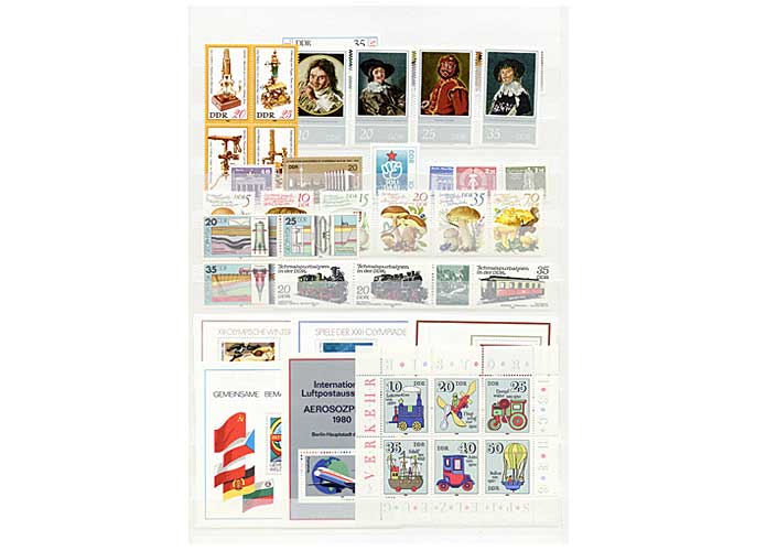 DDR, Briefmarken-Jahrgang 1980