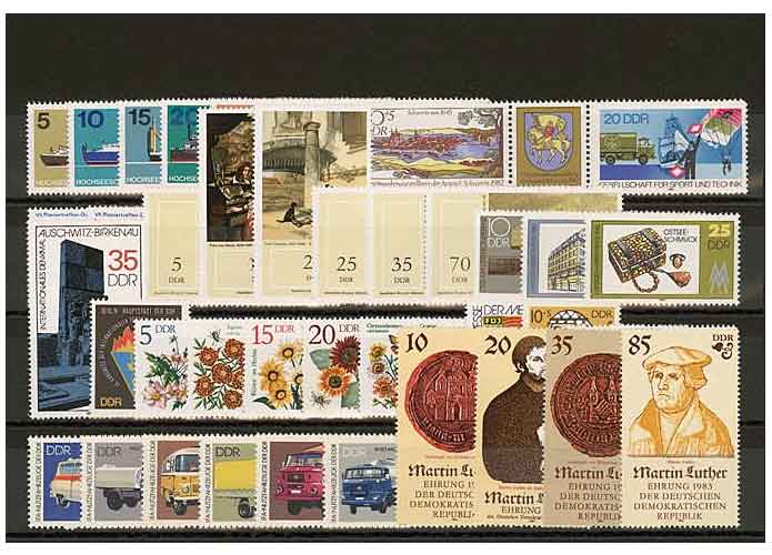 DDR, Briefmarken-Jahrgang 1982
