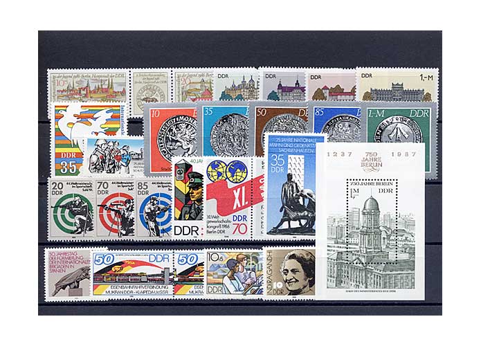 DDR, Briefmarken-Jahrgang 1986