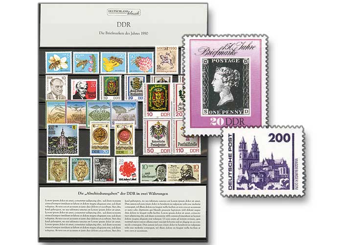 DDR, Briefmarken-Jahrgang 1990