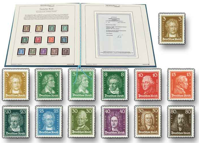 Deutsches Reich, Freimarken "Berhmte Deutsche"