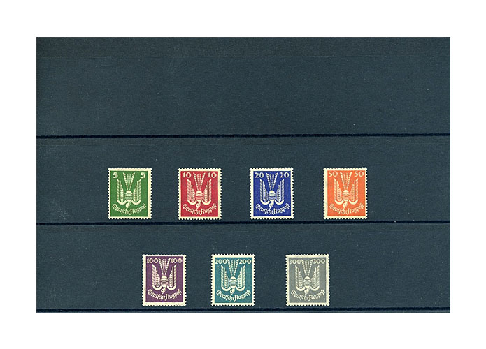 Deutsches Reich 1924, "Holztaube" (344-350)