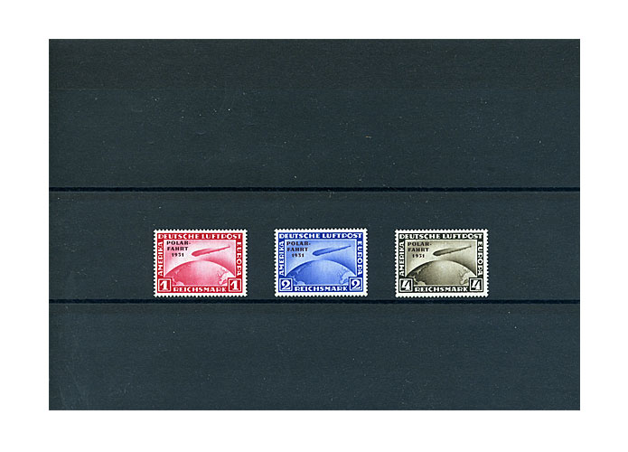 Deutsches Reich, "Zeppelin-Polarfahrt" (456-458)