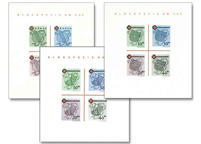 Franzsische Zone "Rotkreuz-Blocks", Set