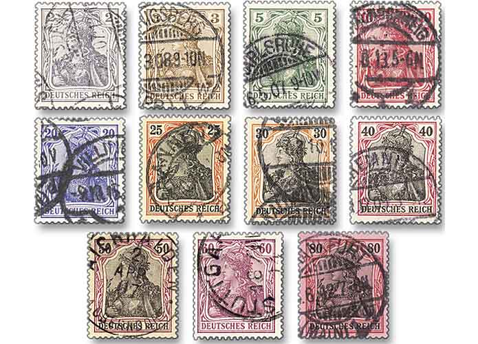 Freimarken-Serie "Germania I-X"