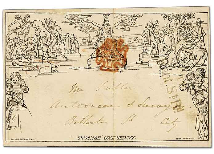 Grobritannien "Mulready-Ganzsache"