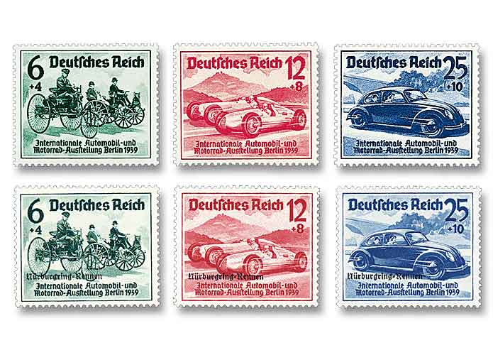Deutsches Reich,"Intern. Automobil- u. Motorrad-Ausstellung Berlin" u. "Nrburgring-Rennen", Set
