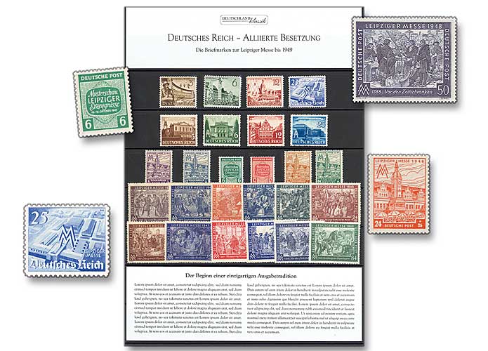 Raritten-Steckkarte, "Die Briefmarken zur Leipziger Messe bis 1949"