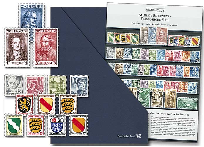 Franzsische Zone "Die Erstausgaben der Lnder", Komplett-Sammlung