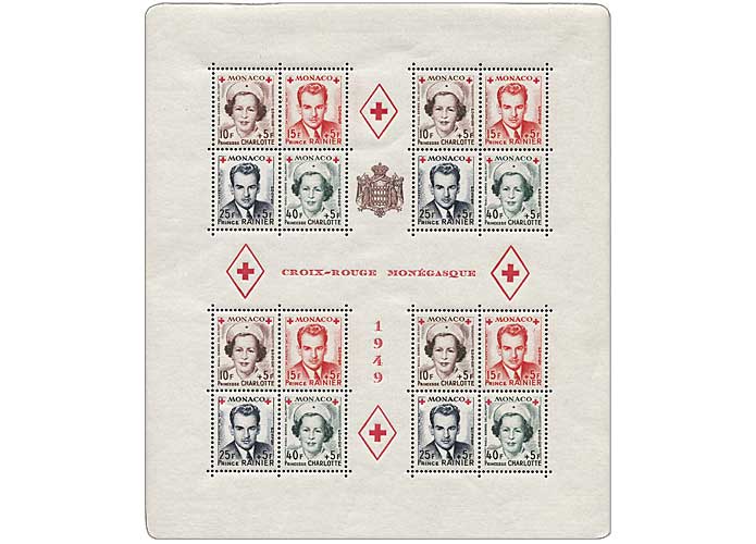 Monaco, Raritt,"Rotes Kreuz", Block