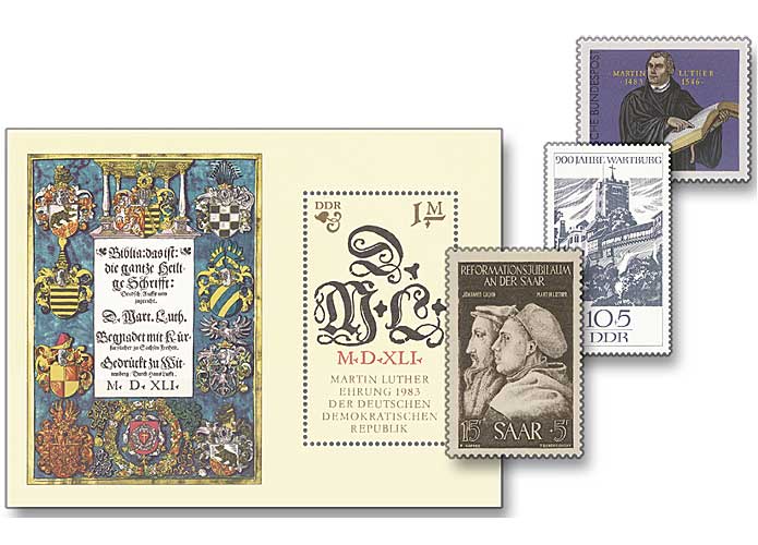 Luther auf deutschen Briefmarken