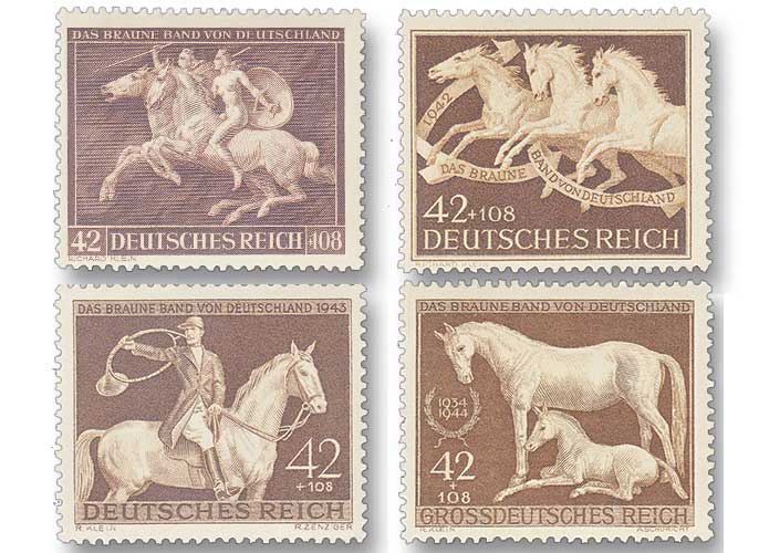 Deutsches Reich "Galopprennen und das Braune Band von Deutschland", 1941-1944