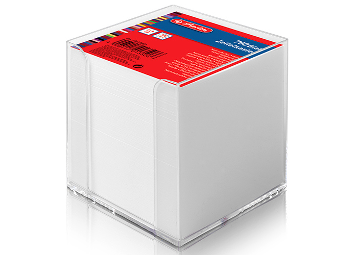 Herlitz Zettelkasten Kunststoff transparent, 9 x 9 x 9 cm
