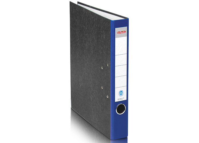 Herlitz Wolkenmarmor Ordner 5 cm, blau, 5-er Pack