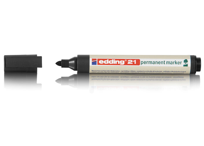 Edding ecoLine E-21 PERMANENT MARKER, Rundspitze 4er