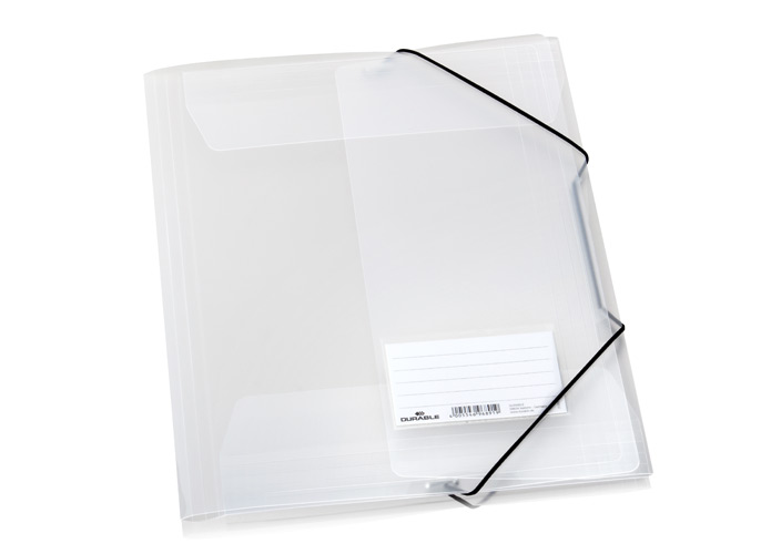Durable Eckspannmappe mit 3 Innenklappen, transparent