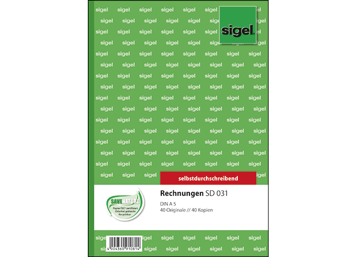 Sigel Formularbcher Rechnungen SD031, 2x 40 Blatt