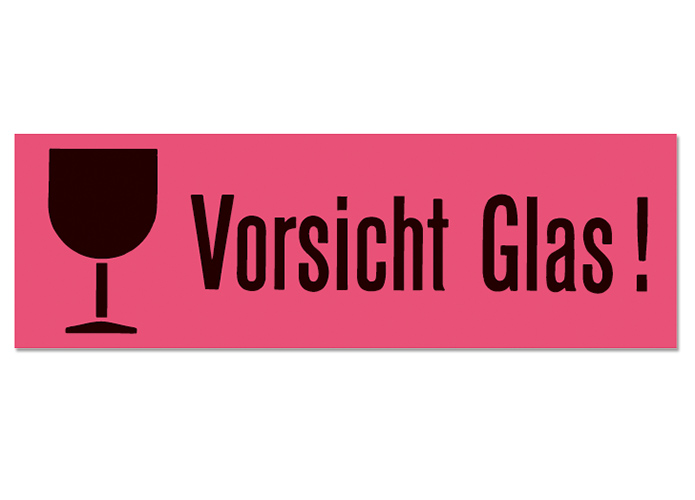 Herma Hinweisetiketten "Vorsicht Glas", 10 Stück