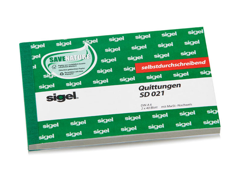 Sigel Quittungsblock Save Nature