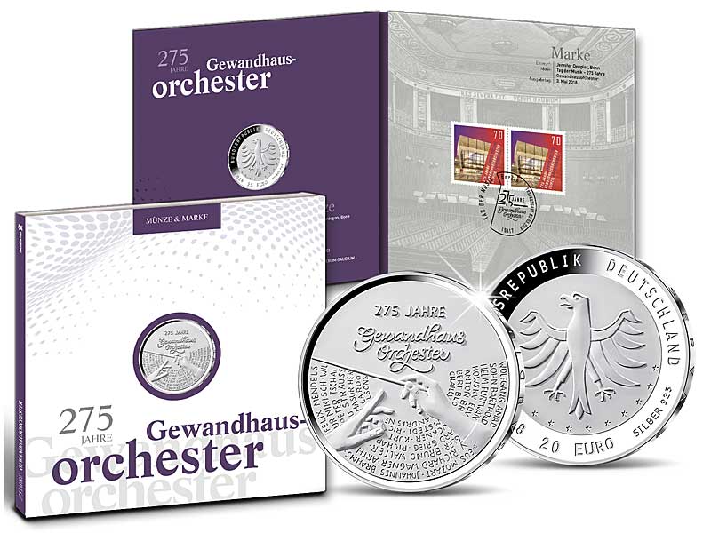 Numisfolder Mnze & Marke: "275 Jahre Gewandhausorchester"