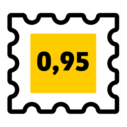 Icon 0,95 EUR Postkarte