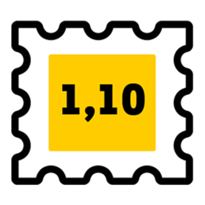 Icon 1,10 EUR Kompaktbrief